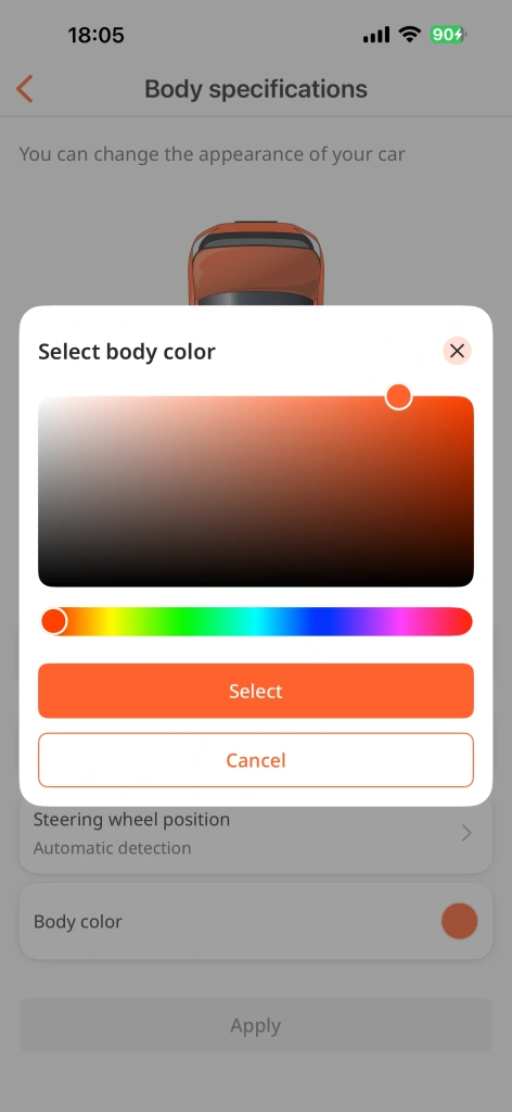 Vehicle Body Color Selection.webp